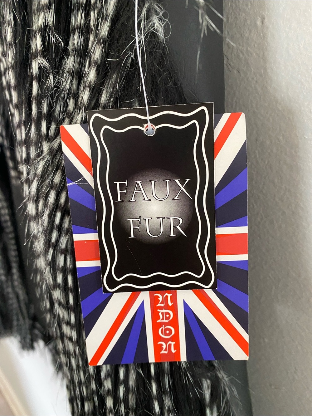 Miss London Black Faux Fur Fringe Vest - Picture 4 of 7